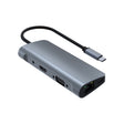 9 in 1 RJ45 + PD + SD/TF + USB 3.0 x 2 + HDMI + VGA + Audio to USB-C / Type-C HUB Adapter - USB HUB by PMC TechLife | Online Shopping South Africa | PMC TechLife | Buy Now Pay Later Mobicred