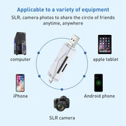 ADS-208 8 Pin+USB+Micro USB Multi-function Card Reader (Silver)