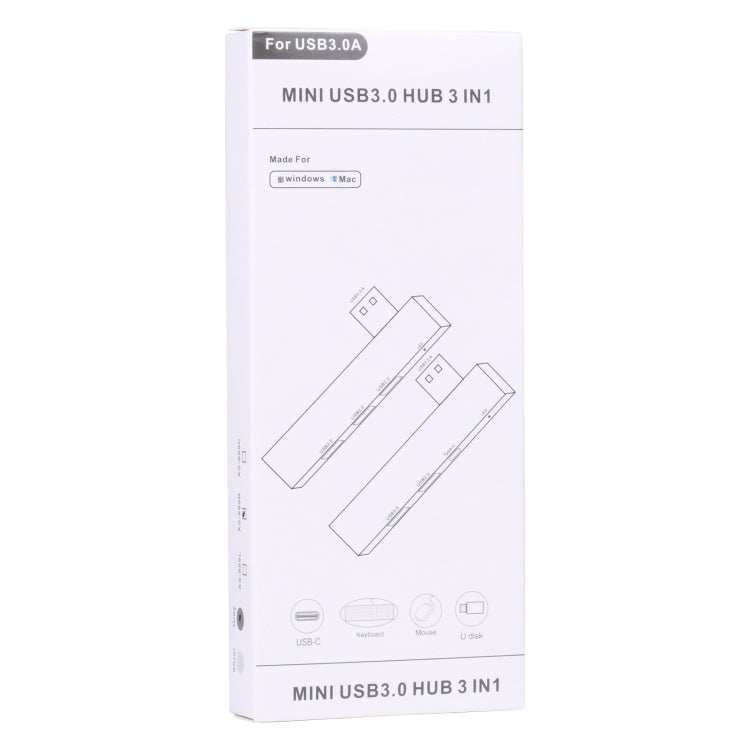 889R USB Male to Dual USB 2.0+USB 3.0 Female Adapter(Silver) - USB 3.0 HUB by PMC TechLife | Online Shopping South Africa | PMC TechLife | Buy Now Pay Later Mobicred