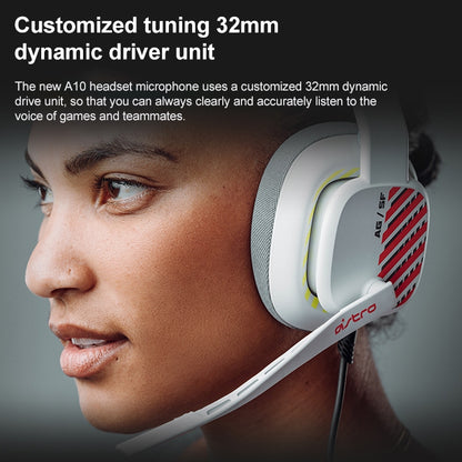 Logitech Astro A10 Gen 2 Wired Headset Over-ear Gaming Headphones (White) - free shipping - PMC Jewellery - Order now!