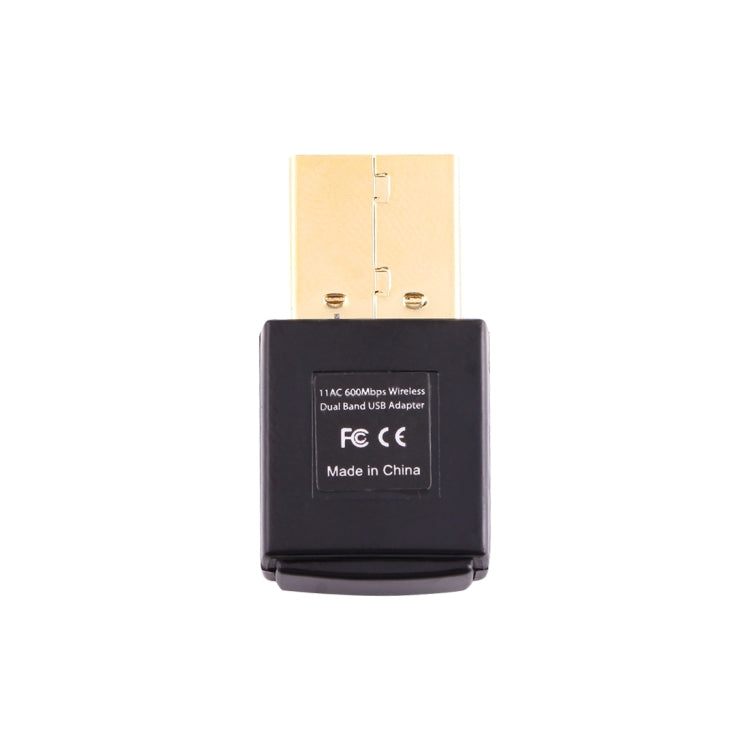 EDUP EP-AC1619 Mini Wireless USB 600Mbps 2.4G / 5.8Ghz 150M+433M Dual Band WiFi Network Card for Nootbook / Laptop / PC(Black)