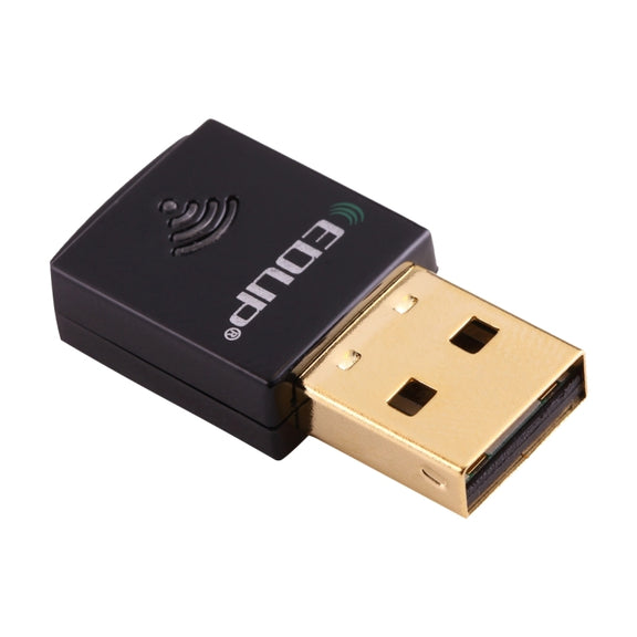 EDUP EP-AC1619 Mini Wireless USB 600Mbps 2.4G / 5.8Ghz 150M+433M Dual Band WiFi Network Card for Nootbook / Laptop / PC(Black)