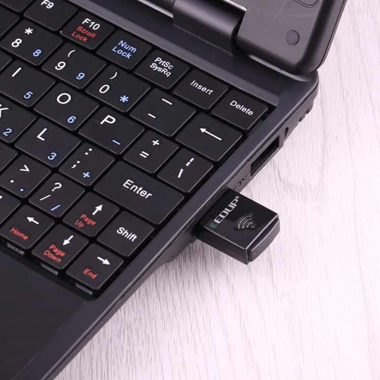 EDUP EP-AC1619 Mini Wireless USB 600Mbps 2.4G / 5.8Ghz 150M+433M Dual Band WiFi Network Card for Nootbook / Laptop / PC(Black)