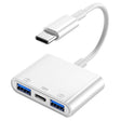 S-202 3 in 1 USB-C / Type-C Male to Type-C + 2 x USB Female Camera Adapter - Converter & Adapter by PMC TechLife | Online Shopping South Africa | PMC TechLife | Buy Now Pay Later Mobicred
