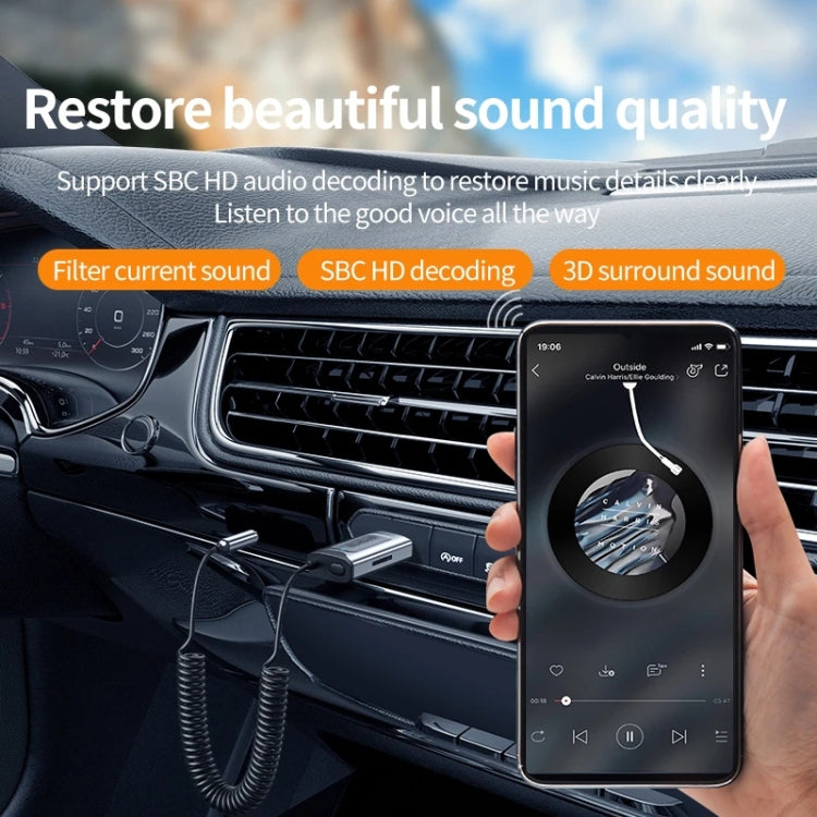 Y1 Pro 3.5mm Car Bluetooth Receiver BT5.3 Adapter - Bluetooth Dongle by PMC Jewellery | Online Shopping South Africa | PMC Jewellery | Buy Now Pay Later Mobicred