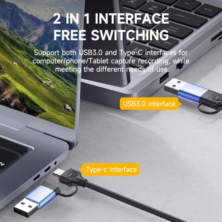 Z29C HDMI/F Female to USB-C / Type-C+USB 3.0/M Male HD Video Capture Card - Video Capture Solutions by PMC TechLife | Online Shopping South Africa | PMC TechLife | Buy Now Pay Later Mobicred