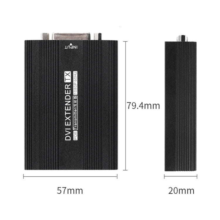Measy DVI1815 DVI Extender Transmitter and Receiver Converter, POE Single Power Supply, Transmission Distance: 150m(US Plug)