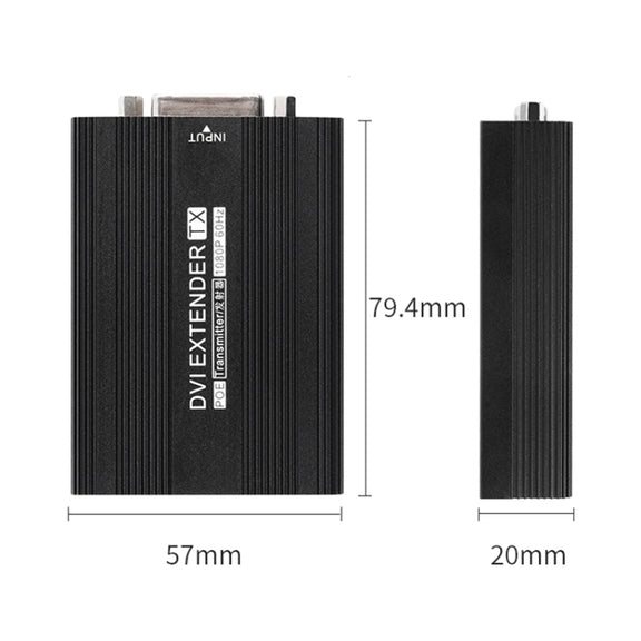 Measy DVI1815 DVI Extender Transmitter and Receiver Converter, POE Single Power Supply, Transmission Distance: 150m(EU Plug)