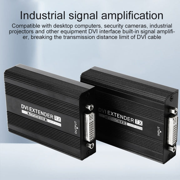 Measy DVI1815 DVI Extender Transmitter and Receiver Converter, POE Single Power Supply, Transmission Distance: 150m(UK Plug)