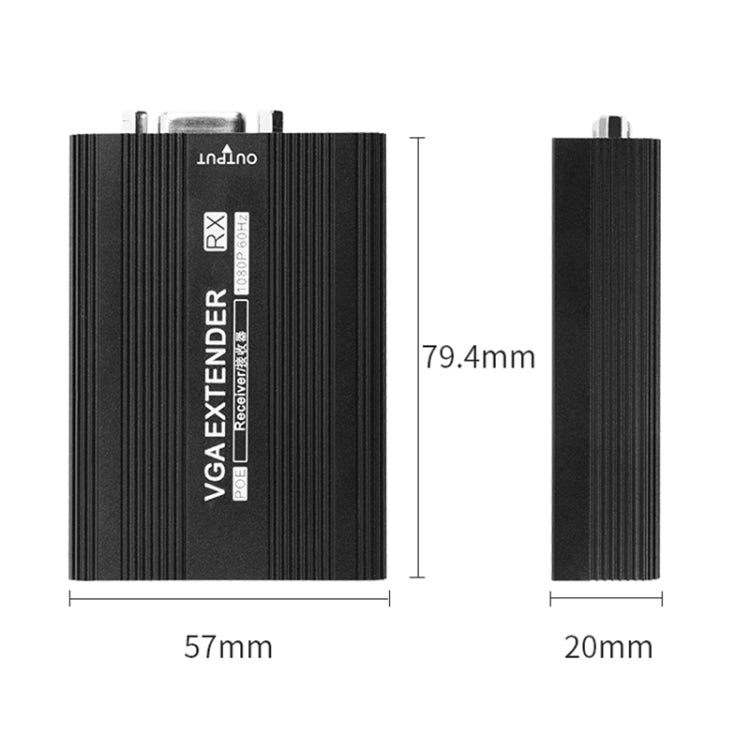 Measy VGA1815 VGA Extender Transmitter and Receiver Converter, POE Single Power Supply, Transmission Distance: 150m(UK Plug)