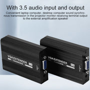 Measy VGA1815 VGA Extender Transmitter and Receiver Converter, POE Single Power Supply, Transmission Distance: 150m(UK Plug)