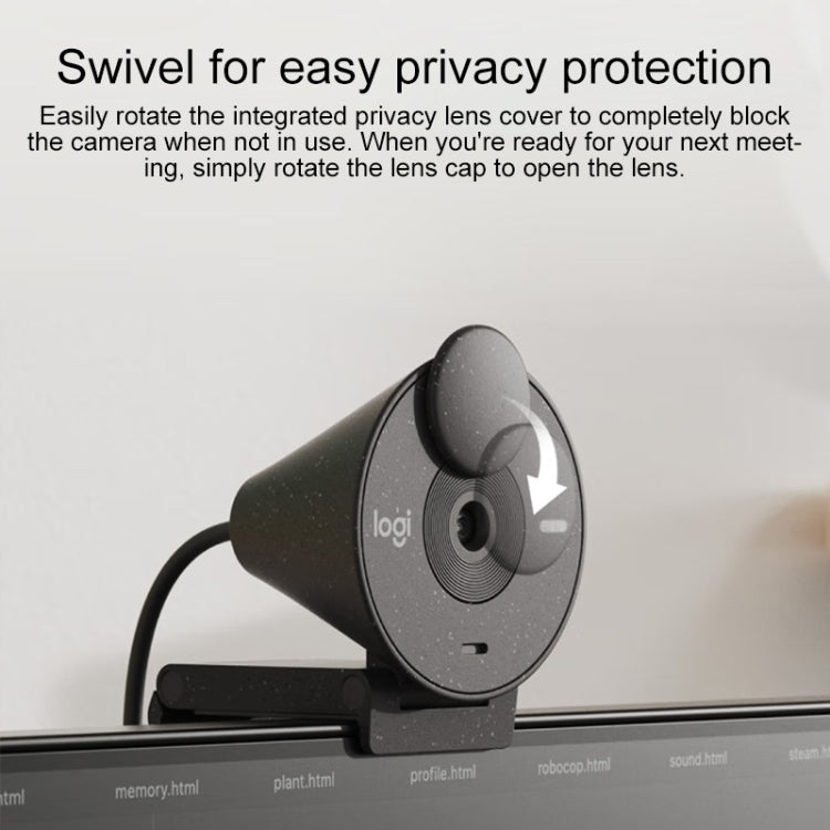 Logitech Brio 300 2MP 1080P Full HD IP Camera with Noise Reduction Microphone (Pink) - free shipping - PMC Jewellery - Order now!