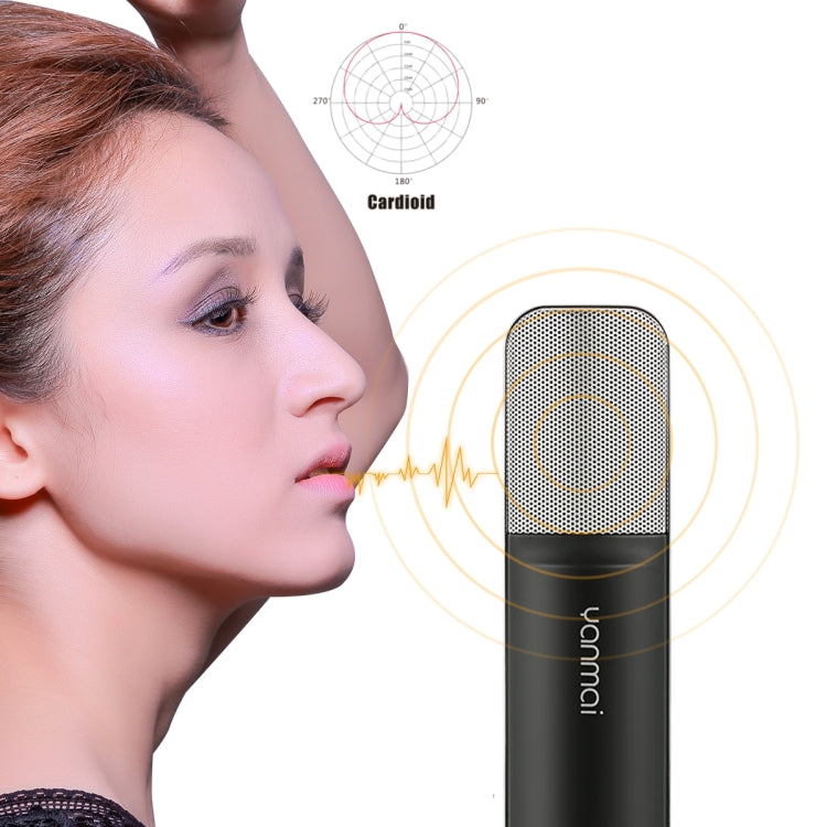 Yanmai Q8 Professional Game Condenser Sound Recording Microphone with Holder, Compatible with PC and Mac for  Live Broadcast Show, KTV, etc.(Black) - Microphone by Yanmai | Online Shopping South Africa | PMC TechLife | Buy Now Pay Later Mobicred