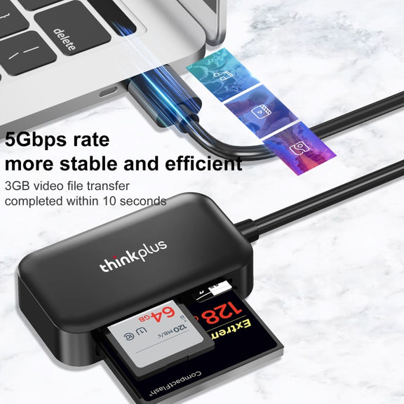 Lenovo thinkplus TC102 USB 3 in 1 Multi-function Card Reader