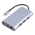 BYL-2111U3 7 in 1 USB-C / Type-C to USB Docking Station HUB Adapter (Silver) - USB HUB by PMC TechLife | Online Shopping South Africa | PMC TechLife | Buy Now Pay Later Mobicred