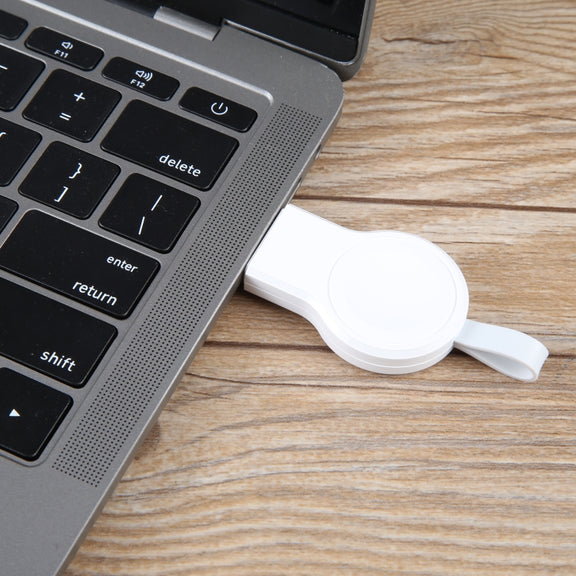 For Apple Watch Series 2W USB Port Portable Magnetic Charger (White)