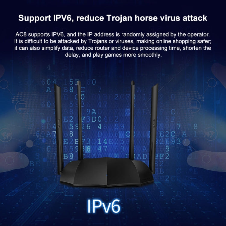 Tenda AC8 AC1200 2.4 / 5GHz Dual-Band Gigabit Port Wireless Router - free shipping - PMC Jewellery - Order now!