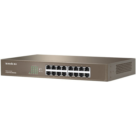 Tenda TEG1016D Desktop v6.0 16-Port Gigabit Ethernet Switch 6KV Lightning Protect - free shipping - PMC Jewellery - Order now!