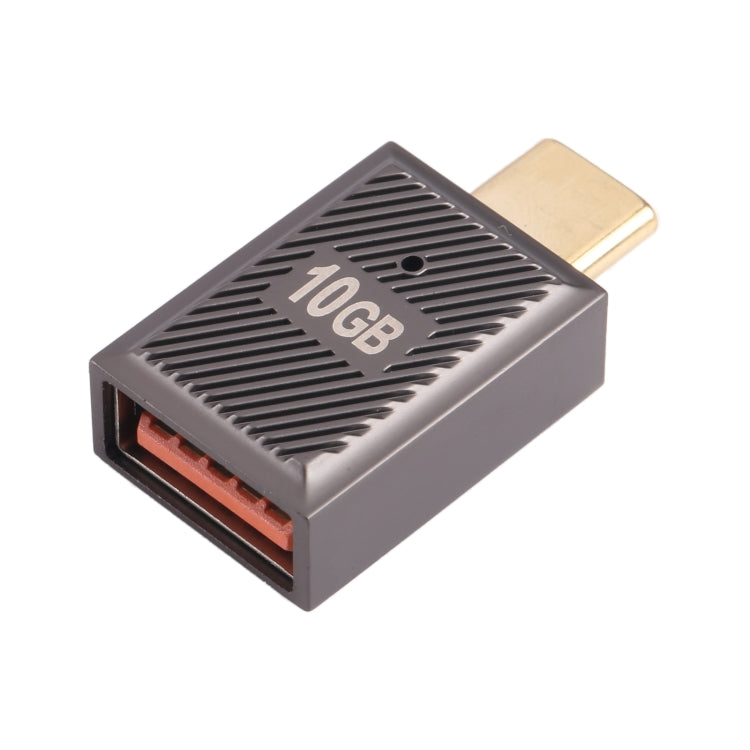 USB-C / Type-C Male to USB Female 10 Gbps Straight Charging Adapter (Gun Metal) - Cable & Adapters by PMC TechLife | Online Shopping South Africa | PMC TechLife | Buy Now Pay Later Mobicred