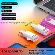 8 Pin Female to USB-C / Type-C Male Adapter Gen2, Supports PD Fast Charging for iPhone 15 Series