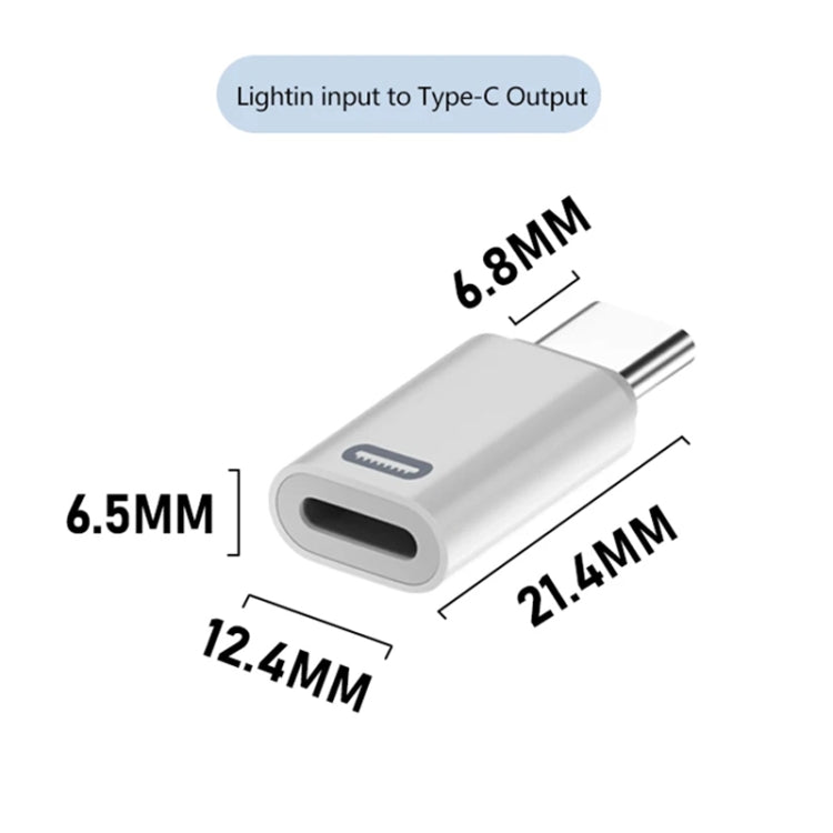 8 Pin Female to USB-C / Type-C Male Adapter Gen3, Supports PD Fast Charging for iPhone 15 Series