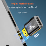 8K 60Hz HDMI Male to HDMI Female Magnetic Adapter (Gun Metal)