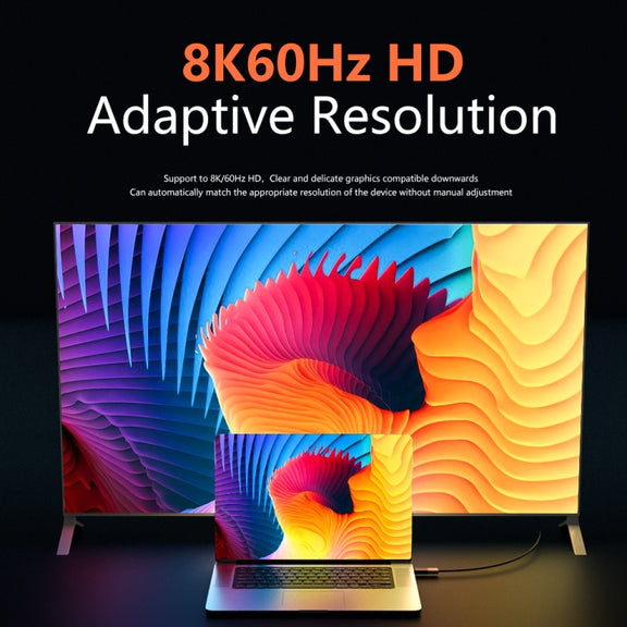 8K 60Hz HDMI Male to HDMI Female Magnetic Adapter (Silver)