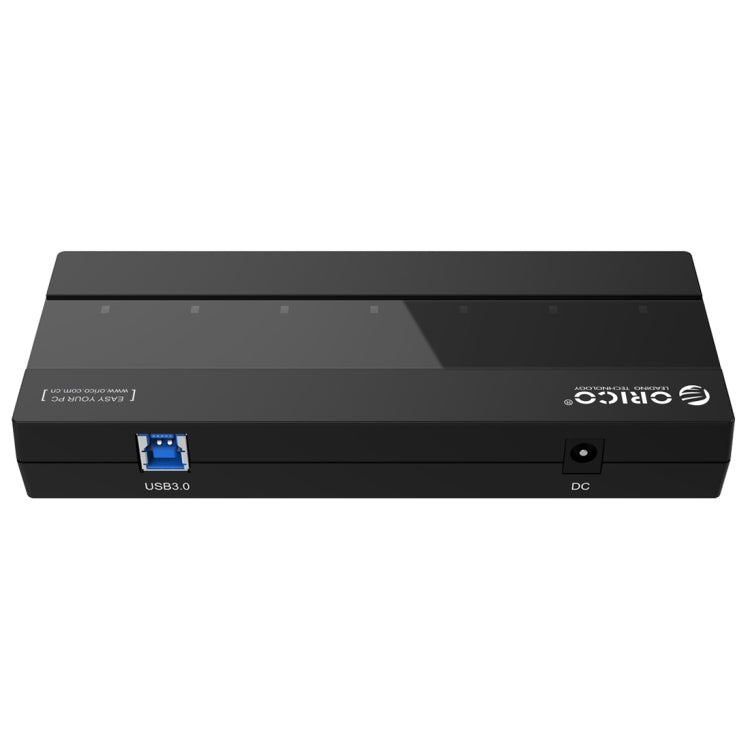 ORICO H727RK-U3 ABS High Speed 7 Ports USB 3.0 HUB with 12V Power Adapter for Laptops / Smartphones(Black) - free shipping - PMC TechLife - Order now!