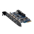 ORICO PVU3-5O2I USB3.0 * 5 + 20Pin Slot * 1 PCI Express Card for Desktop, 5Gbps Superspeed Data Transmission(Black) - Add-on Cards by ORICO | Online Shopping South Africa | PMC TechLife | Buy Now Pay Later Mobicred