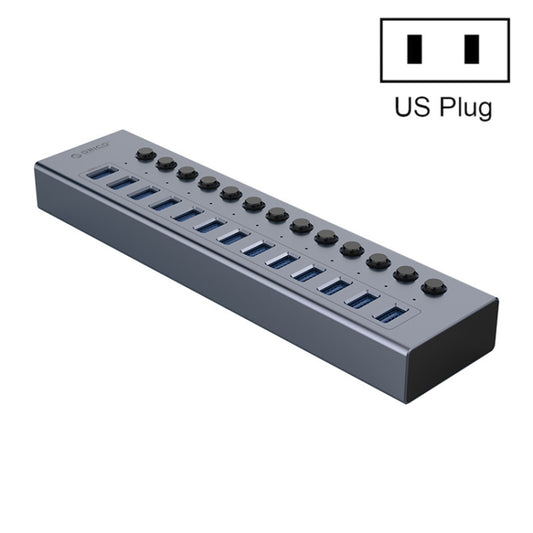 ORICO BT2U3-13AB-GY-BP Multi-Ports Individual Switches HUB, US Plug - free shipping - PMC Jewellery - Order now!
