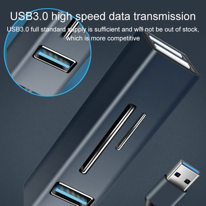 15101 5 in 1 USB3.0 to 3 x USB + SD / TF Card Reader HUB Adapter (Silver) - USB 3.0 HUB by PMC Jewellery | Online Shopping South Africa | PMC Jewellery | Buy Now Pay Later Mobicred
