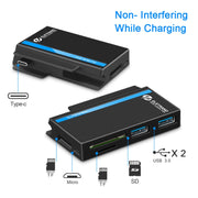 ROCKETEK RT-SGO737 2 USB 3.0 + Micro USB Interface Hub for Microsoft Surface Go, with 2 TF Card & SD Card Slots