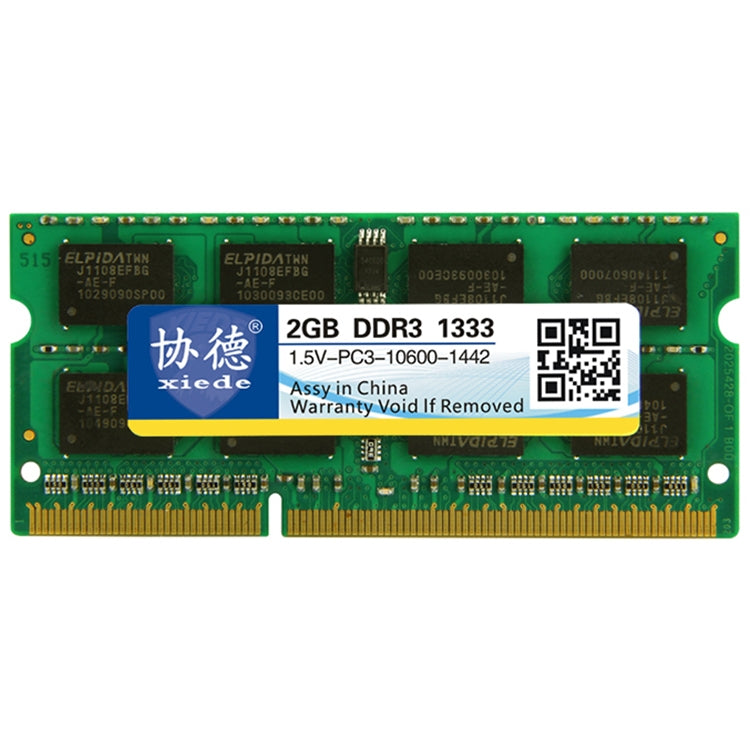 XIEDE X042 DDR3 1333MHz 2GB 1.5V General Full Compatibility Memory RAM Module for Laptop - free shipping - PMC Jewellery - Order now!