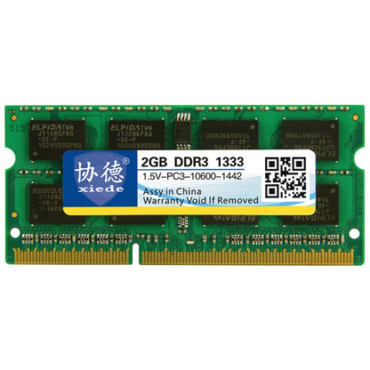 XIEDE X042 DDR3 1333MHz 2GB 1.5V General Full Compatibility Memory RAM Module for Laptop - free shipping - PMC Jewellery - Order now!