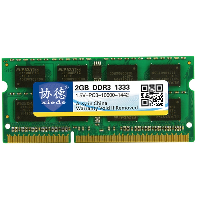 XIEDE X042 DDR3 1333MHz 2GB 1.5V General Full Compatibility Memory RAM Module for Laptop - free shipping - PMC Jewellery - Order now!