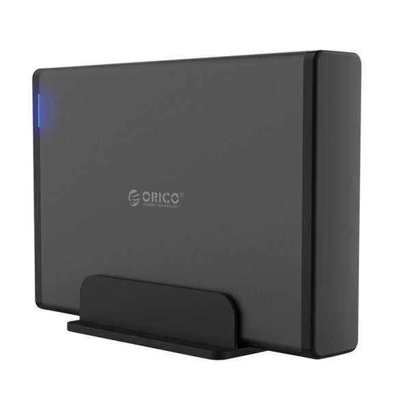 ORICO 7688U3 Vertical Aluminum External Hard Drive Enclosure Storage Case Hard Drive Dock for 3.5 inch SATA HDD(Black)