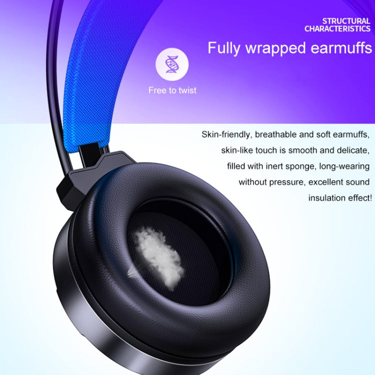 YINDIAO Q3 USB + Dual 3.5mm Wired E-sports Gaming Headset with Mic & RGB Light, Cable Length: 1.67m(White)