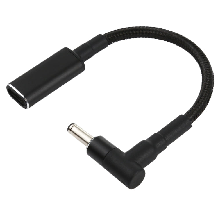 PD 100W 18.5-20V 3.5 x 1.35mm Elbow to USB-C / Type-C Adapter Nylon Braid Cable - free shipping - PMC TechLife - Order now!