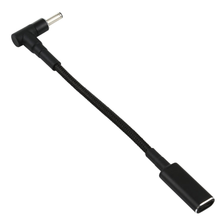 PD 100W 18.5-20V 3.5 x 1.35mm Elbow to USB-C / Type-C Adapter Nylon Braid Cable - free shipping - PMC TechLife - Order now!