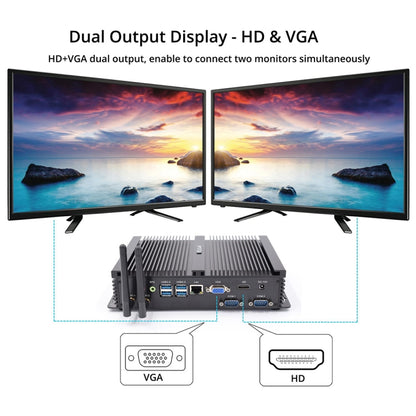 HYSTOU FMP04 i5 7200U Mini PC, Intel Core i5 7200U Processor Dual Core up to 3.1GHz, RAM: 4GB, ROM: 128GB, Support Windows 7 / 8 / 10 / Linux OS - free shipping - PMC Jewellery - Order now!
