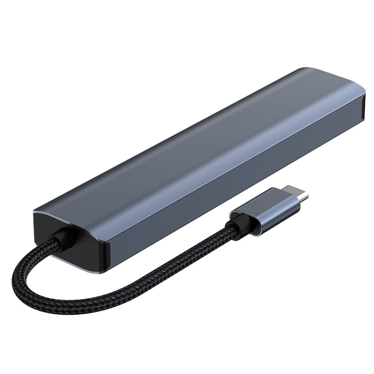 BYL-2210 6 in 1 USB-C / Type-C to USB Multifunctional Docking Station HUB Adapter with 1000M Network Port - USB HUB by PMC Jewellery | Online Shopping South Africa | PMC Jewellery | Buy Now Pay Later Mobicred