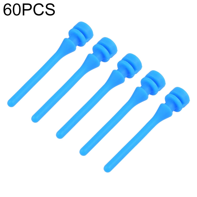 60 PCS 40mm Anti Vibration Soft Damping Nail Rubber Silicone Computer Fan Screw (Blue) - Fan Cooling by PMC Jewellery | Online Shopping South Africa | PMC Jewellery | Buy Now Pay Later Mobicred