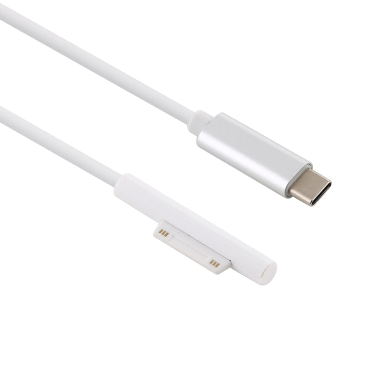 Surface Pro 7 / 6 / 5 to USB-C / Type-C Male Interfaces Power Adapter Charger Cable for Microsoft Surface Pro 7 / 6 / 5 / 4 / 3 / Microsoft Surface Go(White) - Power Cord by PMC TechLife | Online Shopping South Africa | PMC TechLife | Buy Now Pay Later Mobicred
