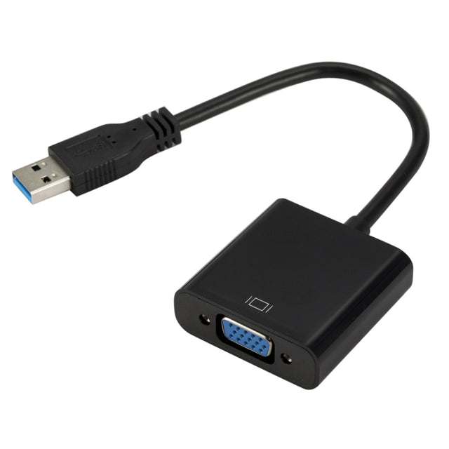External Graphics Card Converter Cable USB3.0 to VGA, Resolution: 720P(Black)