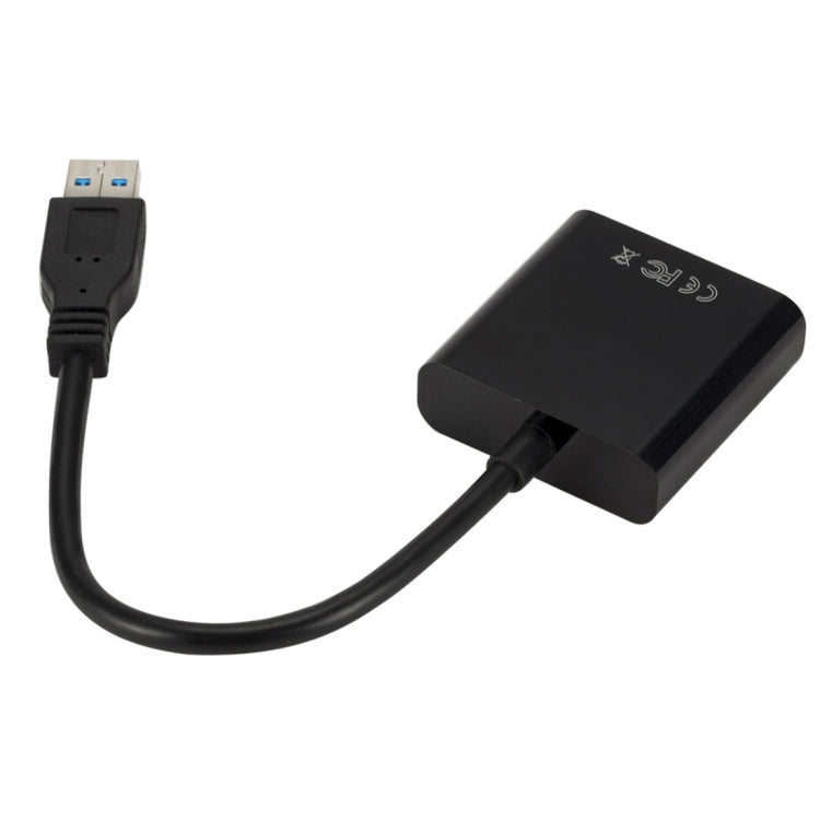 External Graphics Card Converter Cable USB3.0 to VGA, Resolution: 1080P(Black)