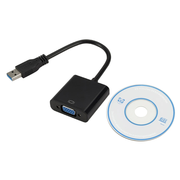 External Graphics Card Converter Cable USB3.0 to VGA, Resolution: 1080P(Black) - Converter by PMC TechLife | Online Shopping South Africa | PMC TechLife | Buy Now Pay Later Mobicred