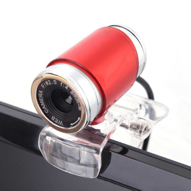 HXSJ A860 30fps 480P HD Webcam for Desktop / Laptop, with 10m Sound Absorbing Microphone, Length: 1.4m(Red) - free shipping - PMC Jewellery - Order now!