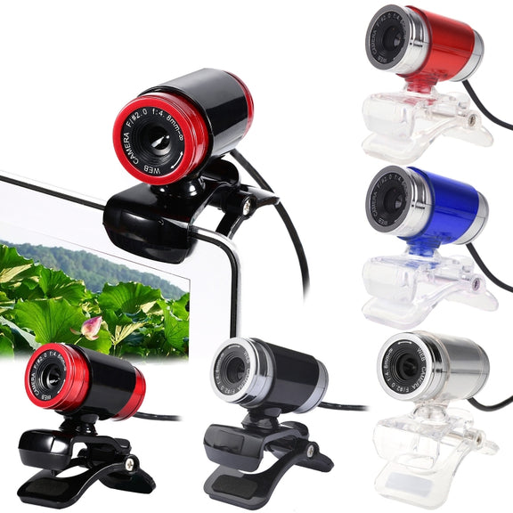 HXSJ A860 30fps 480P HD Webcam for Desktop / Laptop, with 10m Sound Absorbing Microphone, Length: 1.4m(Red + Black)