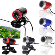 HXSJ A860 30fps 480P HD Webcam for Desktop / Laptop, with 10m Sound Absorbing Microphone, Length: 1.4m(Red)