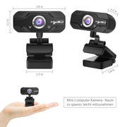HXSJ S50 30fps 100 Megapixel 720P HD Webcam for Desktop / Laptop / Smart TV, with 10m Sound Absorbing Microphone, Cable Length: 1.4m